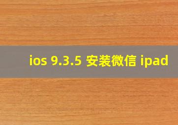 ios 9.3.5 安装微信 ipad